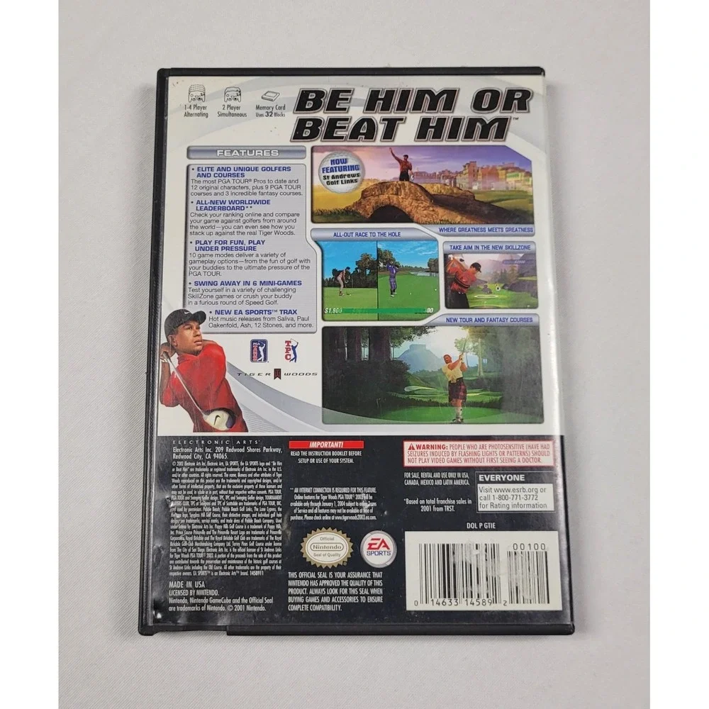 Tiger Woods Pga Tour 2003 (Nintendo GameCube, 2002) Video Game Tested No Manual